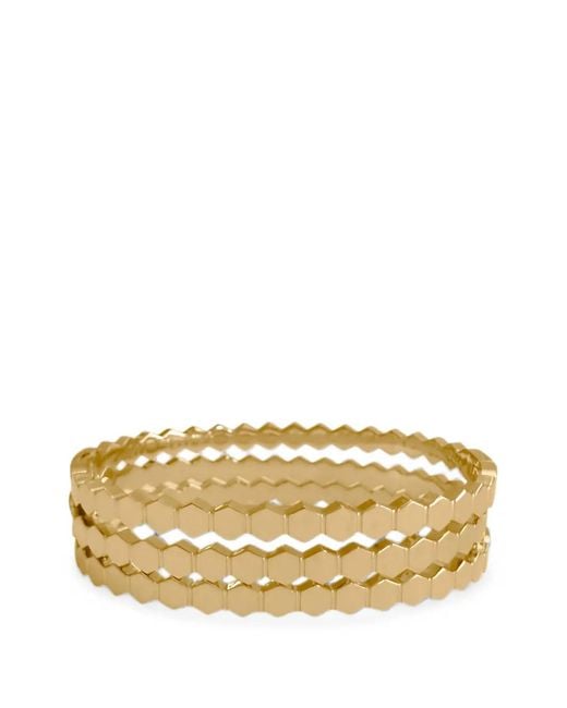 Hzmer Jewelry Metallic Astra Luxe Hexagonal Bracelets (Set Of Three)