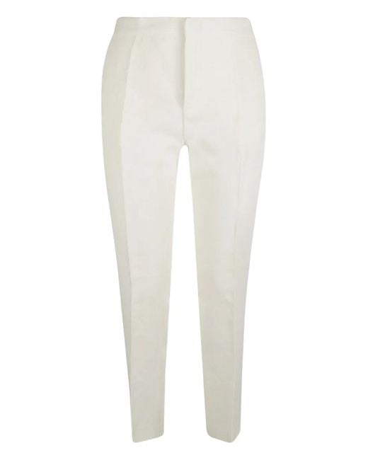 Fabiana Filippi White High-Waisted Tailored Trousers