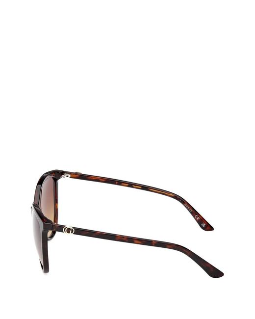 Guess Brown Tortoiseshell-Effect Cat-Eye Sunglasses