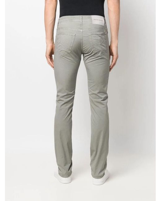 Jacob Cohen Gray Slim-Cut Trousers for men