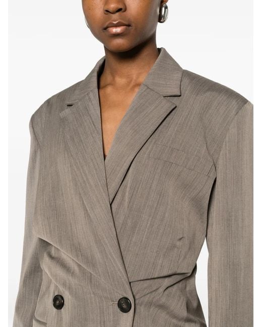IRO Gray Double-Breasted Blazer