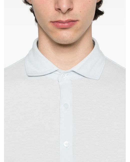 Camisa con botones Gran Sasso de hombre de color White