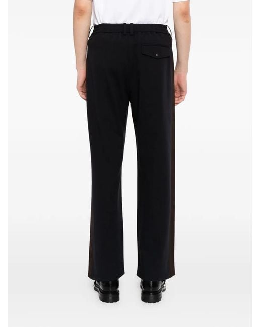 CROQUIS Black Straight Knitted Casual Trousers for men