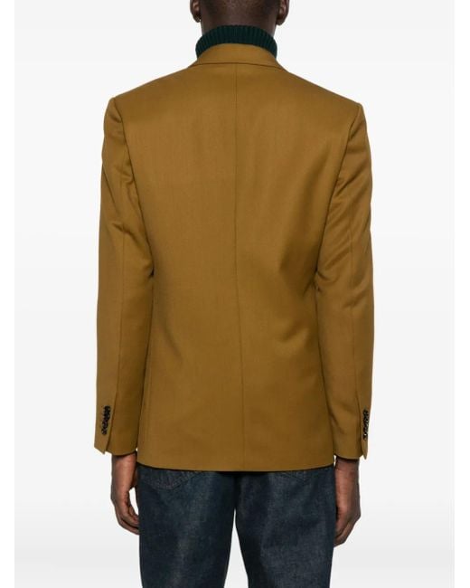 Lardini Natural Double-Breasted Peak-Lapel Blazer for men