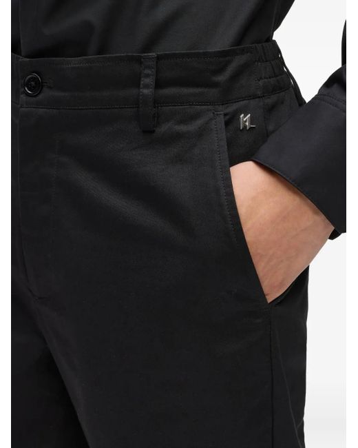 Karl Lagerfeld Black Logo-Charm Trousers for men