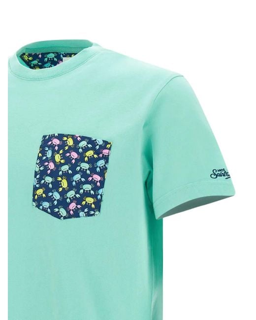 Mc2 Saint Barth Pocket-detail graphic T-shirt in Green für Herren