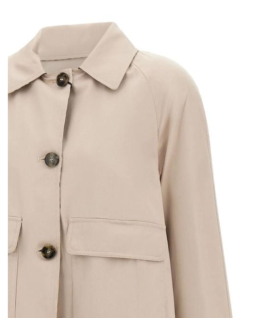 Marella Natural Flap-pocket buttoned jacket