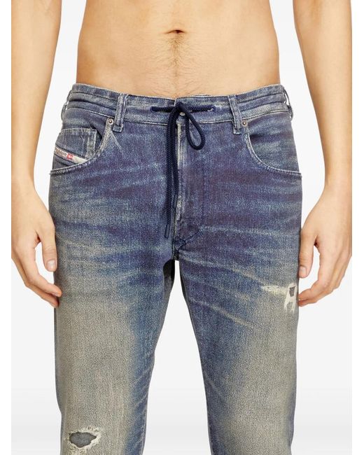 DIESEL Blue Regular Regular Waist 2032 D-Krooley Joggjeans for men
