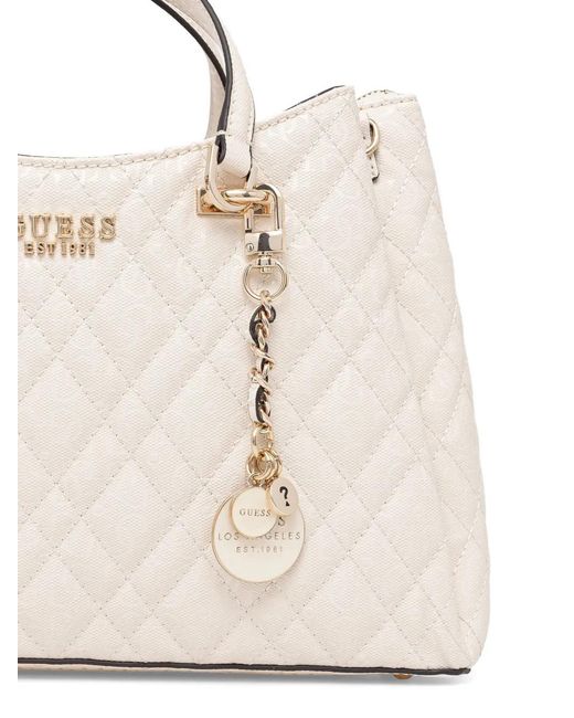 Guess Natural Quilted-Pattern Shoulder Bag