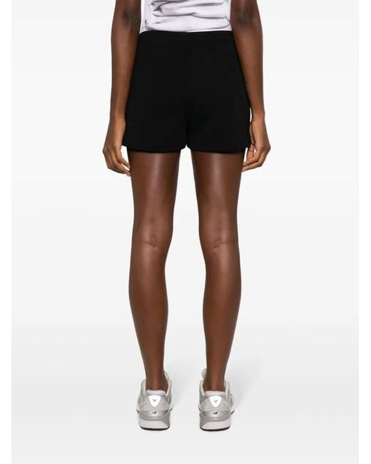 Moschino Black Logo-Embellished Organic Cotton Shorts