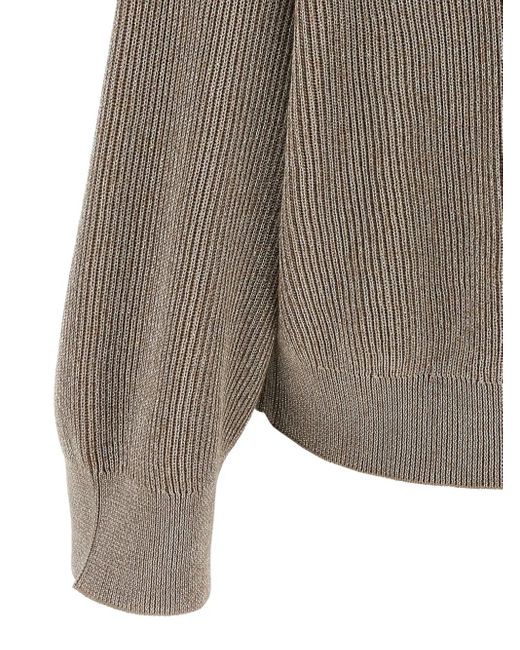 Brunello Cucinelli リブニット セーター Gray