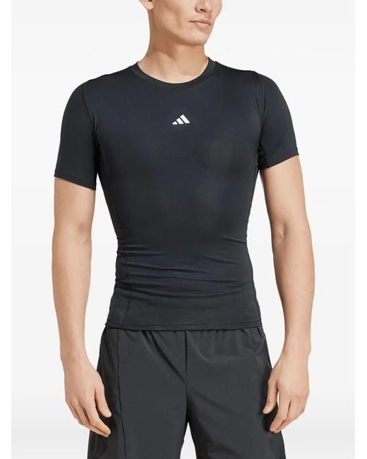 Adidas Black Techfit Compression T-Shirt for men