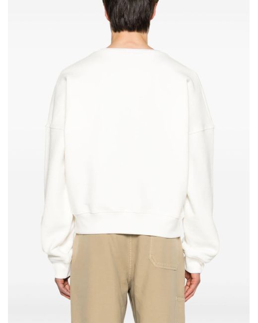 The Row White Troy Jersey Sweatshirt for men