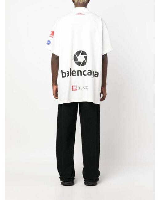 Balenciaga White Top League T-shirt for men