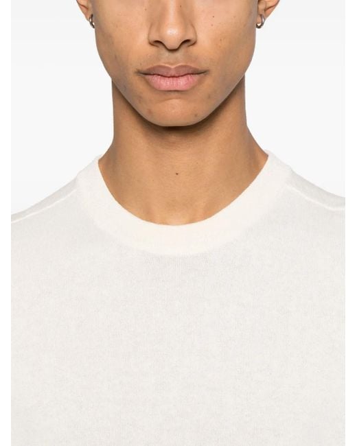Stone Island Natural Crew Neck Ivory Long-Sleeved Sweater for men