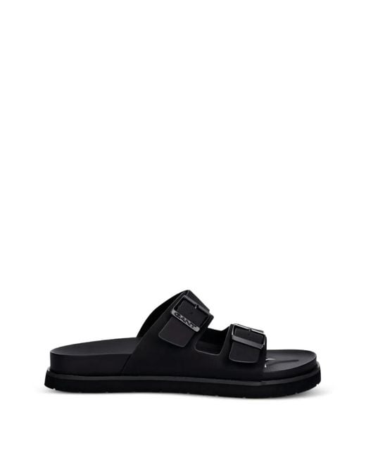 Gant Black Buckle-Fastening Slides for men