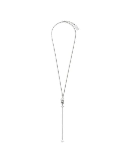 MM6 by Maison Margiela White Cocktail Pendant Necklace