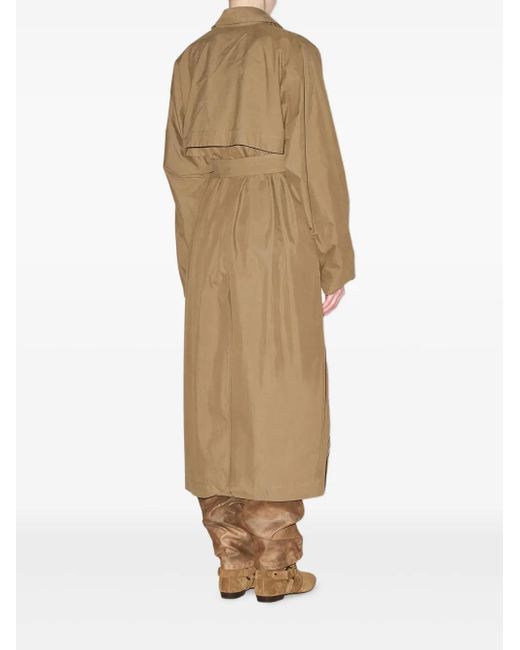 Isabel Marant Natural Cacilda Double-Breasted Coat