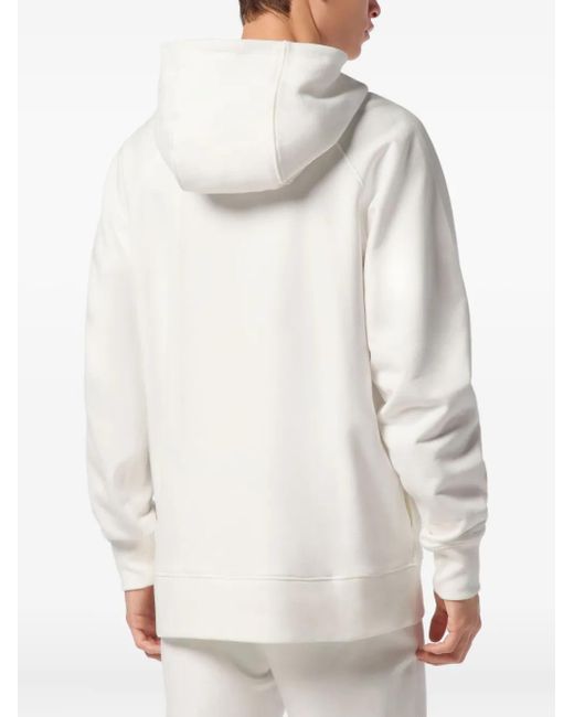 Philipp Plein White Basic Signature Zip-Up Hoodie for men