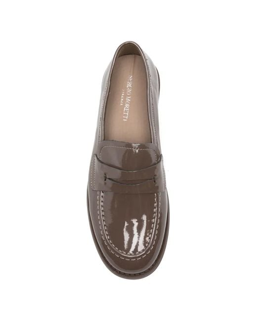 SERGIO MORETTI FIRENZE Brown Penny Loafers