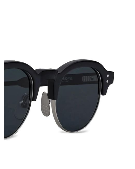 Thom Browne Blue Oval-Frame Sunglasses