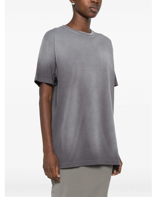 Mugler Gray Short-Sleeve Crew Neck T-Shirt