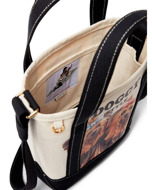 Stella McCartney Black Dog-Print Tote Bag