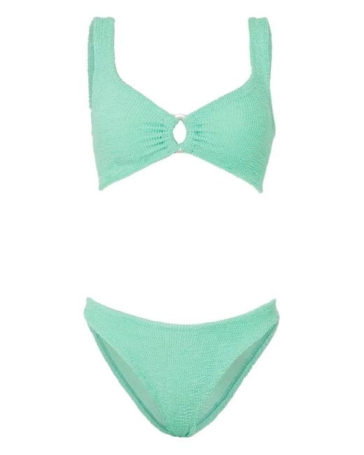 Hunza G Green Julia Textured Bikini