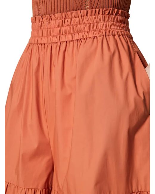 Twinset Orange Gestufte Hose
