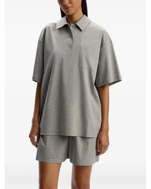 12 STOREEZ Gray Pocket-Detail Polo T-Shirt