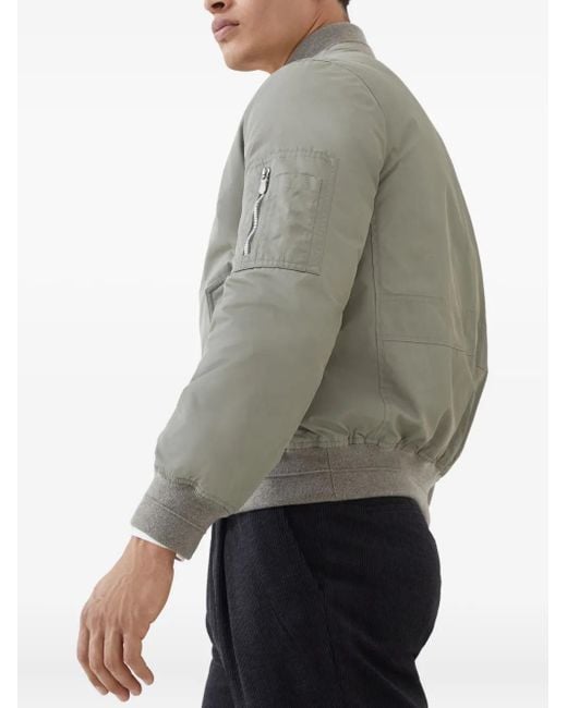 Bomber Con Zip di Brunello Cucinelli in Gray da Uomo