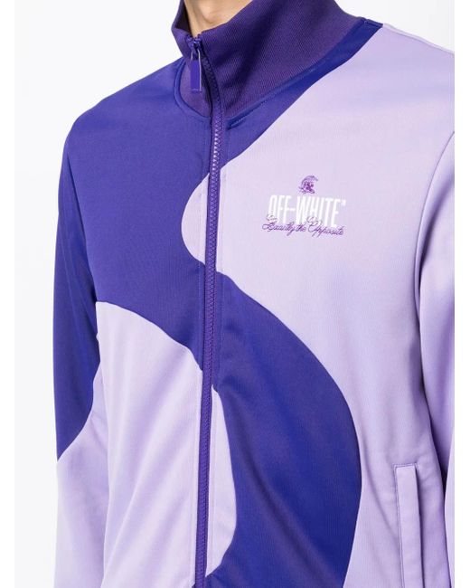 Off-White c/o Virgil Abloh Blue Colour-Block Track Jacket for men