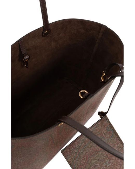 Etro Brown Großer Shopper Aus Paisley-Jacquard