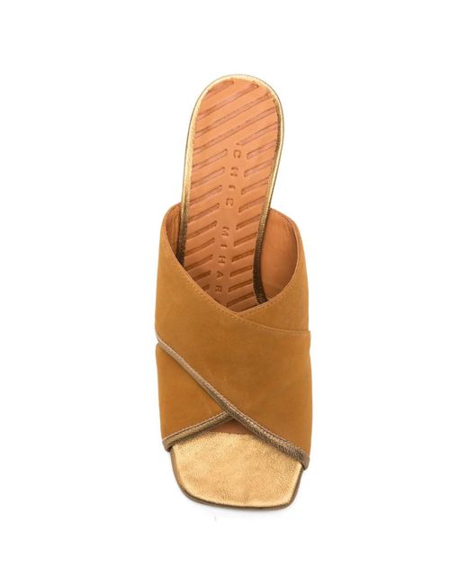 Chie Mihara Multicolor Criss Cross Mules