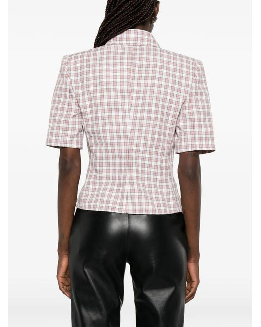 Willy Chavarria Pink Check Pocket Shirt