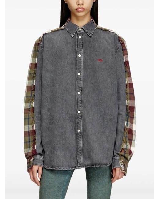DIESEL Gray X Timberland Checked Shirt