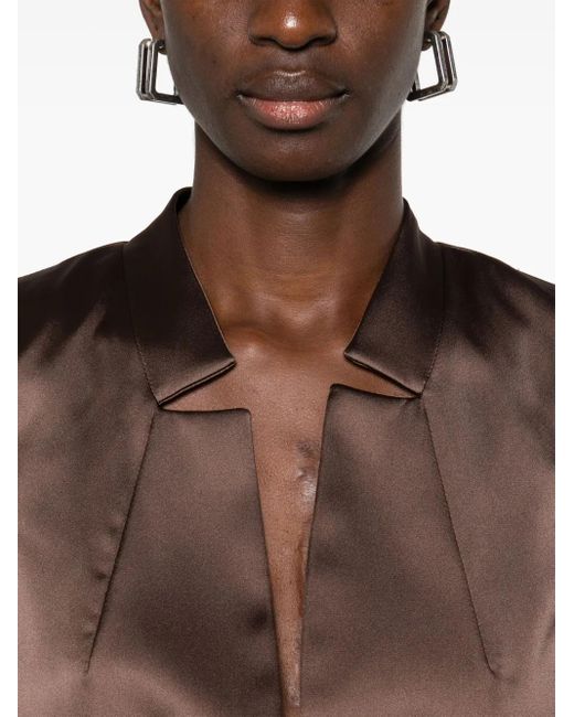 Patrizia Pepe サテン ジャケット Brown