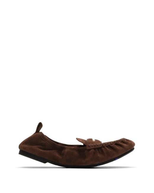 Burberry Brown Suede Fawn Loafers