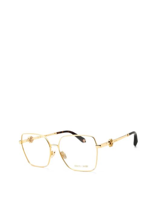 Roberto Cavalli Natural Square-Frame Glasses