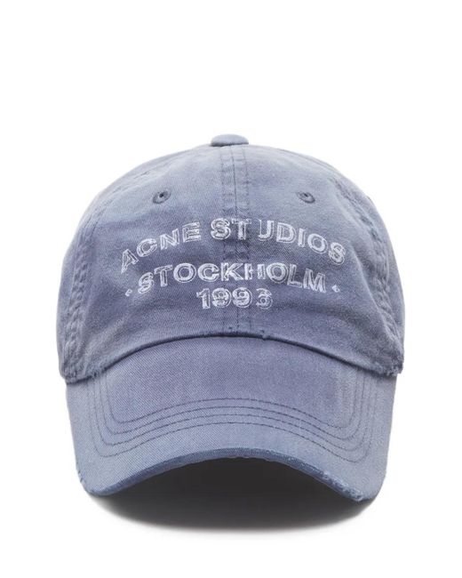 Cappello Con Logo di Acne in Gray