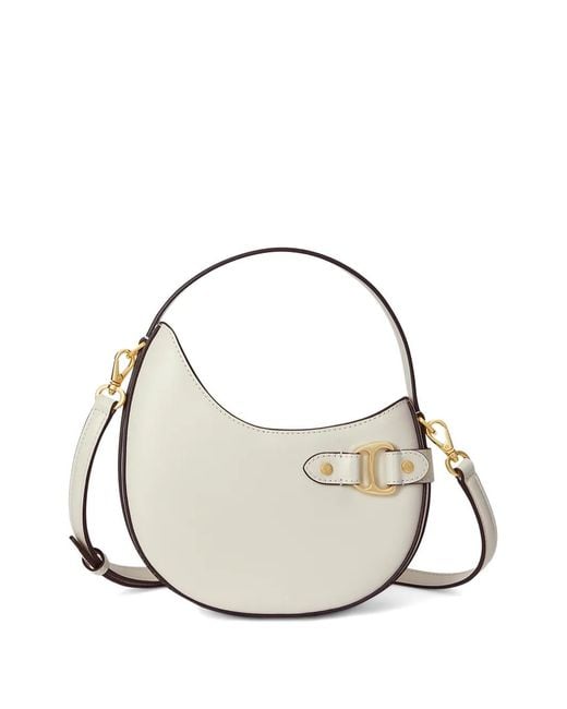 Ralph Lauren Metallic Tasha D-Ring Leather Crossbody Bag