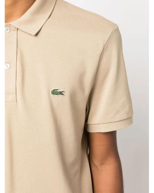 Lacoste Natural Appliqué-Logo Short-Sleeve Polo Shirt for men