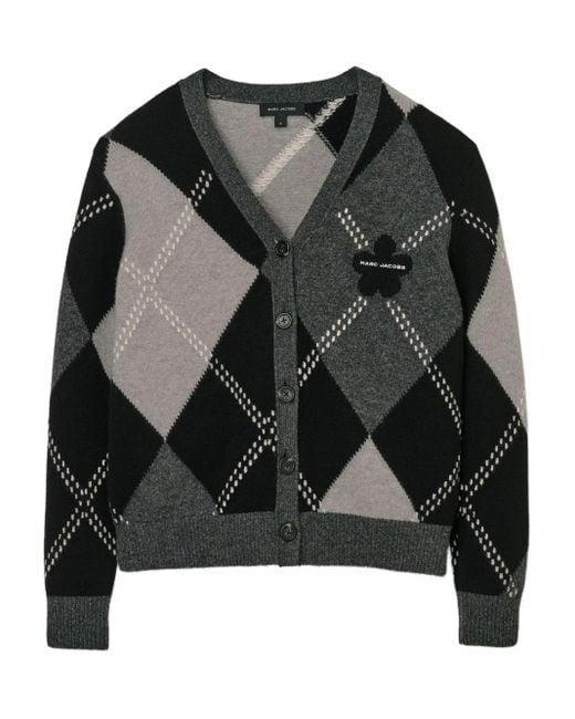 Cardigan À Losanges Marc Jacobs en coloris Black