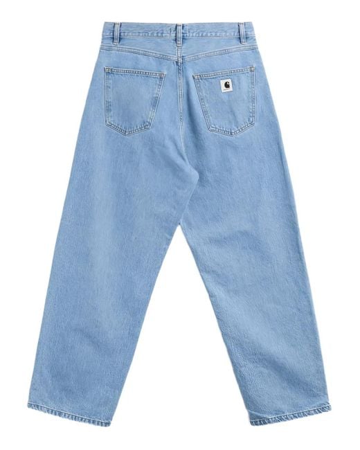 Carhartt Blue Logo-Patch Jeans for men
