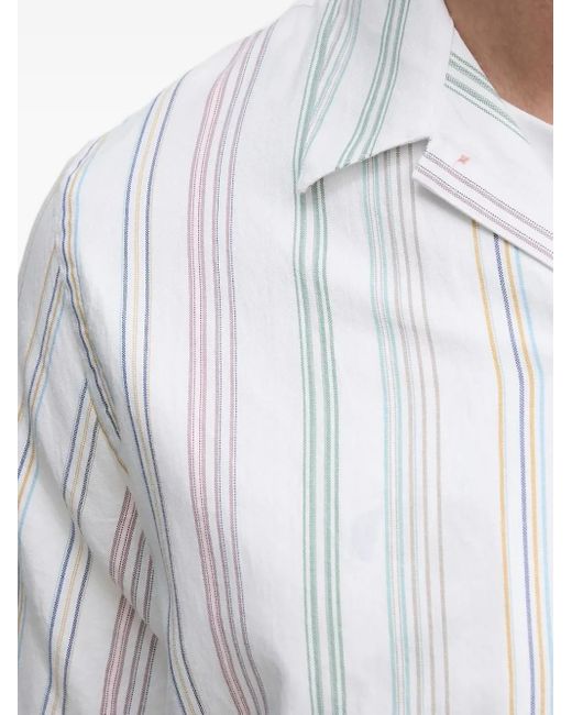 メンズ Paul Smith ストライプ ショートスリーブ シャツ White