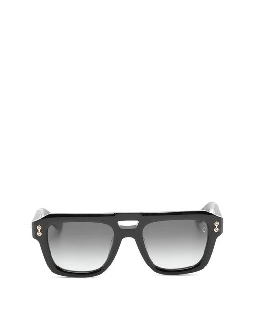 Akoni Gray Pilot-Frame Sunglasses