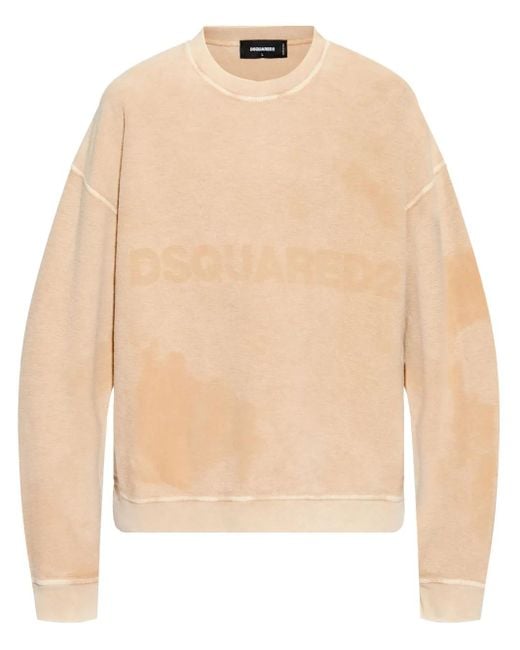 DSquared² Natural Logo-Print Sweatshirt for men