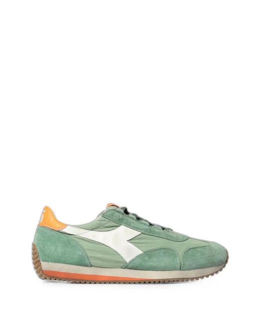 Diadora Green Equipe Lace-Up Sneakers for men