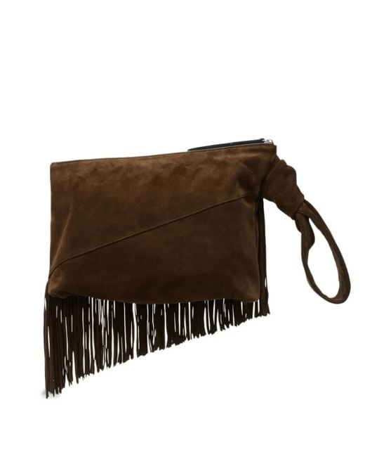 Isabel Marant Brown Faro Suede Clutch