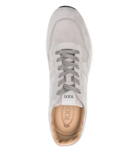 Tod's White Dot Suede Leather Sneakers for men
